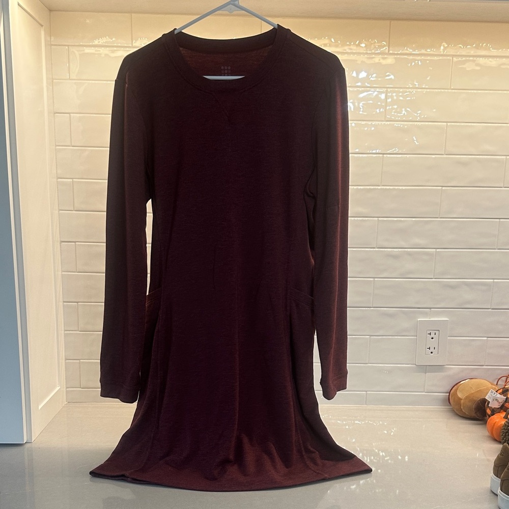 Title Nine Burgundy Long Sleeve Dress